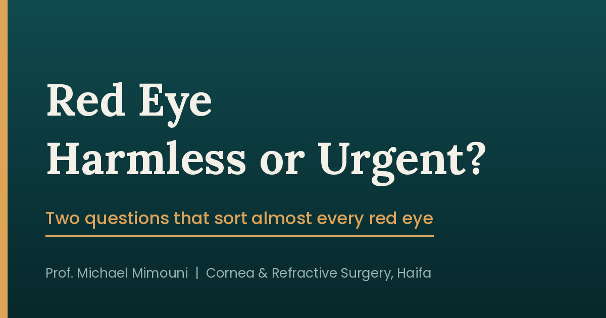 Red Eye — How to Tell If It's Harmless or Urgent
